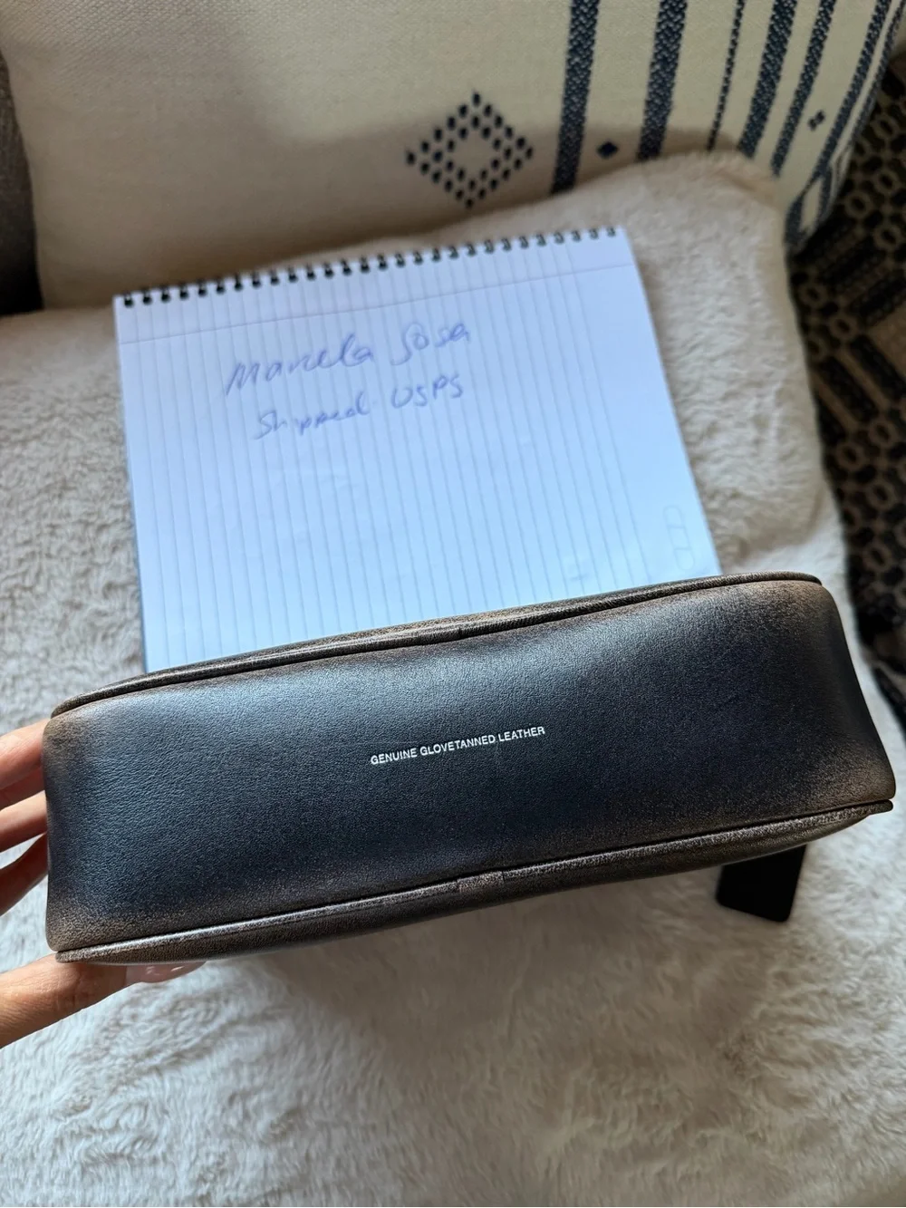 Coach loved leather radio camera bag